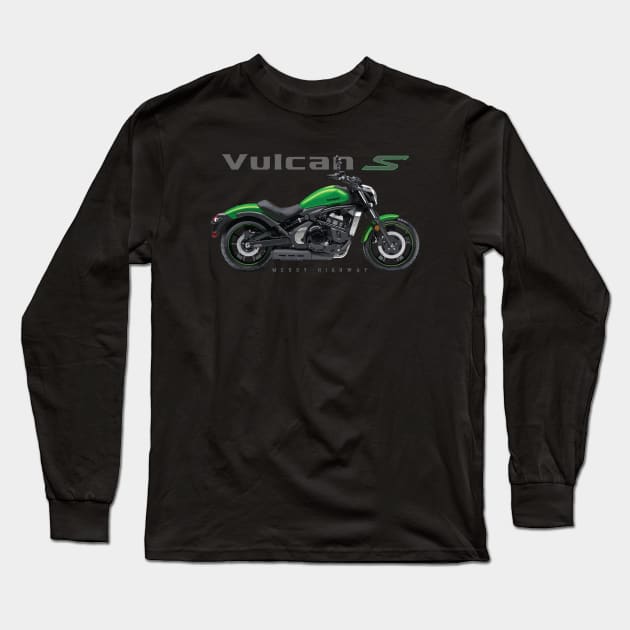 Kawasaki Vulcan S 15 green, sl Long Sleeve T-Shirt by MessyHighway